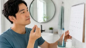 Person evaluating how long ProDentim may take to produce noticeable oral wellness results.