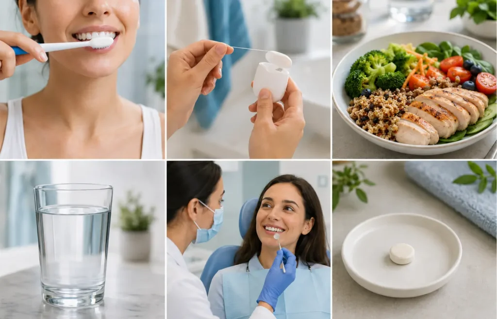 Oral hygiene and lifestyle factors that may influence individual ProDentim results.