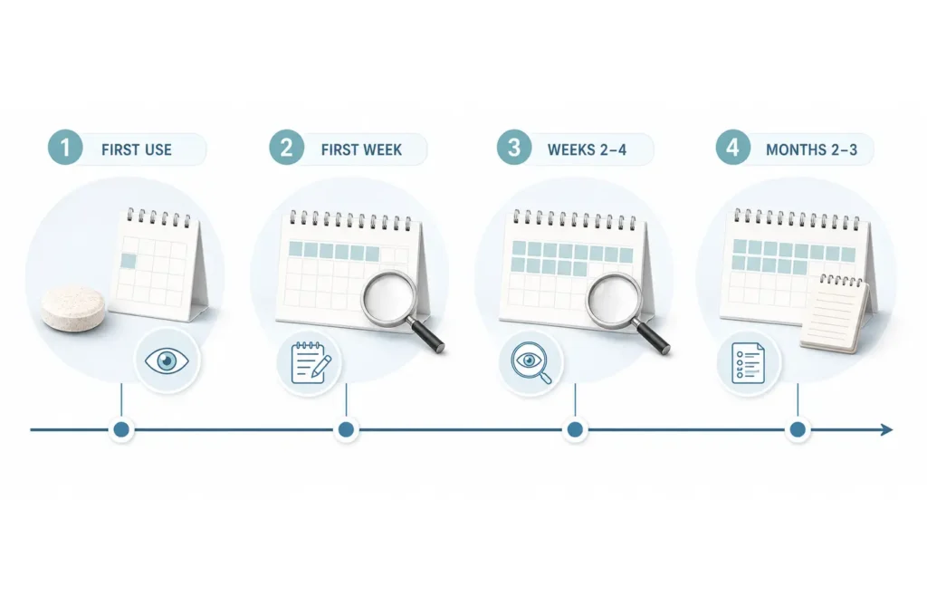 Realistic timeline for evaluating possible ProDentim results without guaranteed milestones.