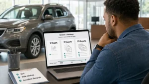 Comparing VINCheckUp pricing for one, three and ten vehicle history reports in 2026.